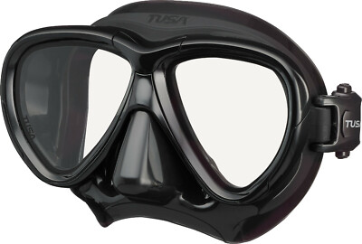 Tusa Intega Mask Scuba Diving, FreeDiving, Snorkeling Black Silicone M-2004QB-BK