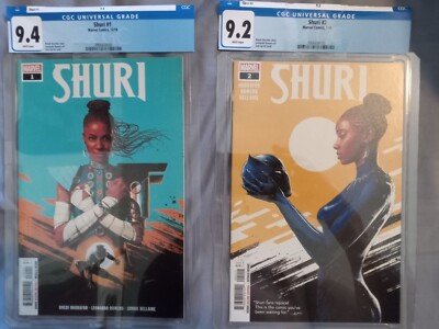 Shuri 1 9.4, Shuri 2 9.2 no cases, sealed in plastic with grading