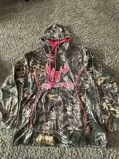 Realtree Women’s 100% polyester Camo Pullover Hoodie Womens Medium Camo/Pink