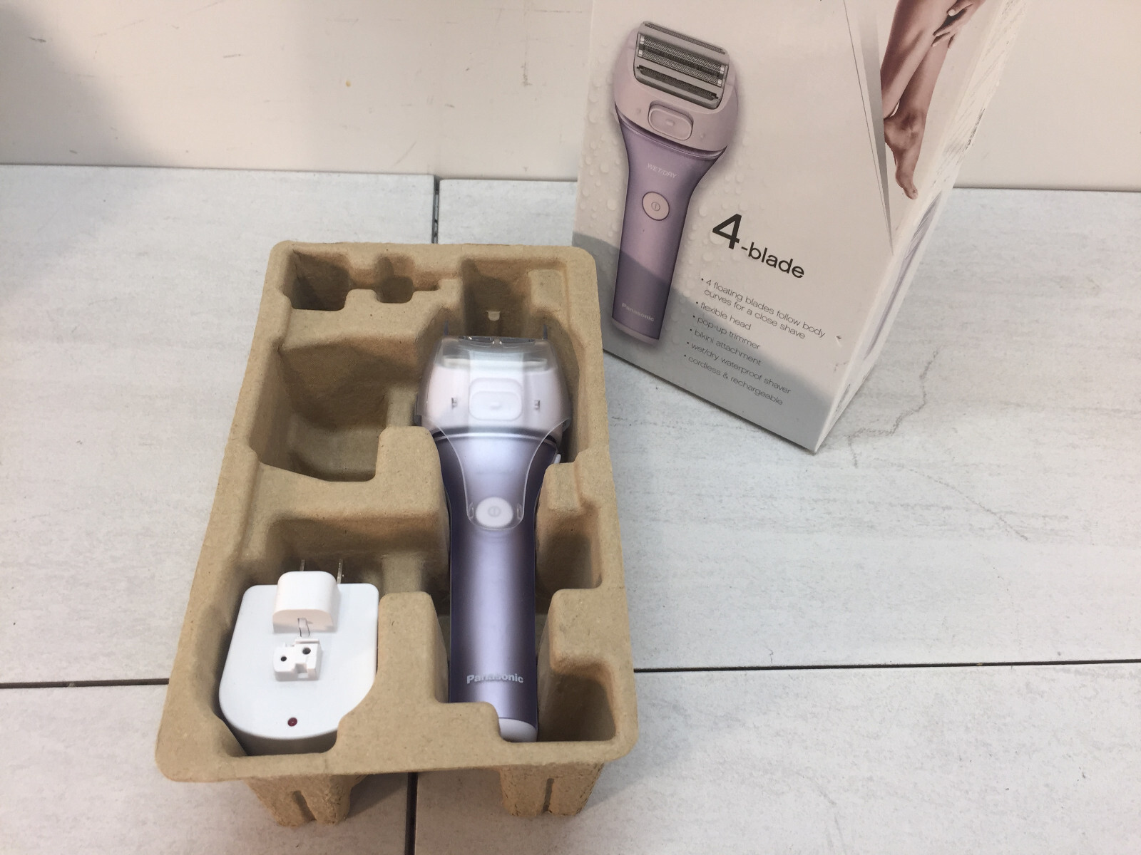 Panasonic CloseCurves ES-WL80-V Rechargeable Wet Dry Electric Shaver Purple