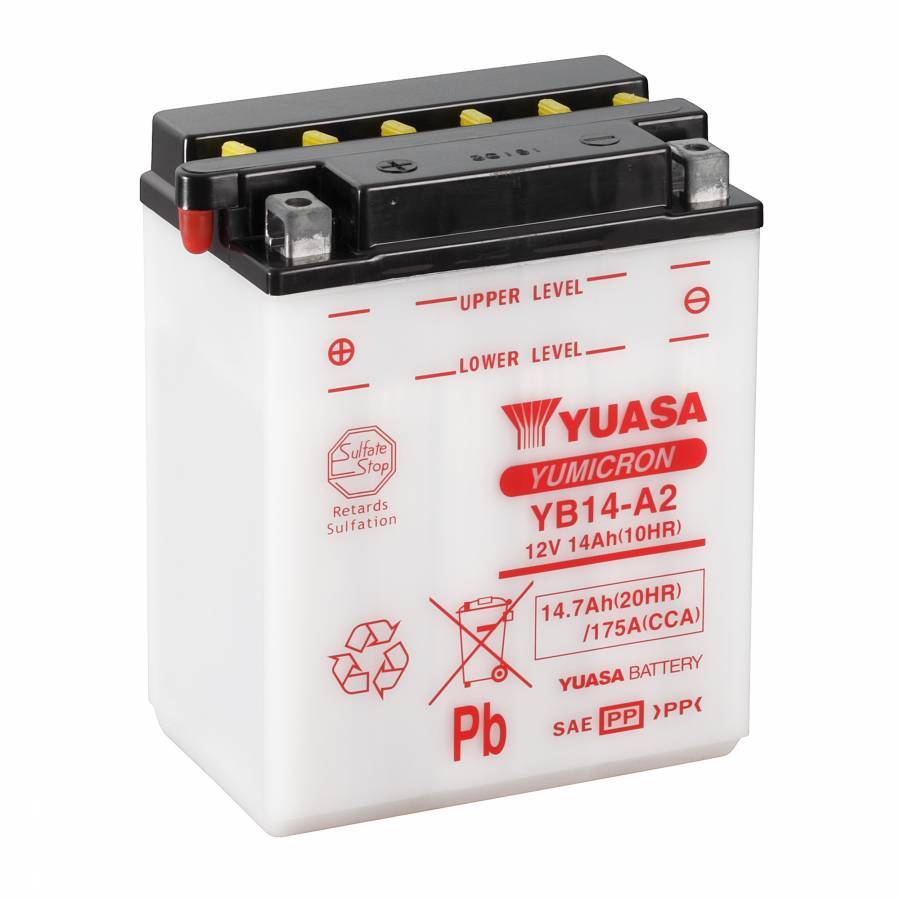 Batterie 12v 14 ah yb14-a2 yuasa à forte puissance de démarrage