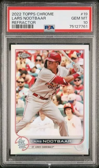 2022 Topps Chrome Lars Nootbaar #19 Refractor PSA 10 GEM MINT