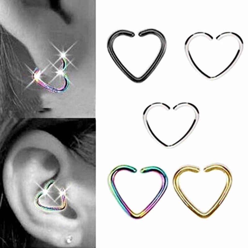 Heart online tragus piercing