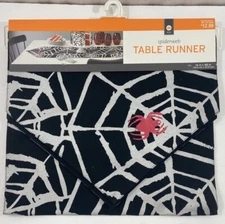 Halloween Spiderweb Table Runner NEW 14" x 48" (100% Cotton)