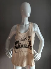 Junk Food Womens Graphic Logo Cotton The Beatles Band T-Shirt Size M