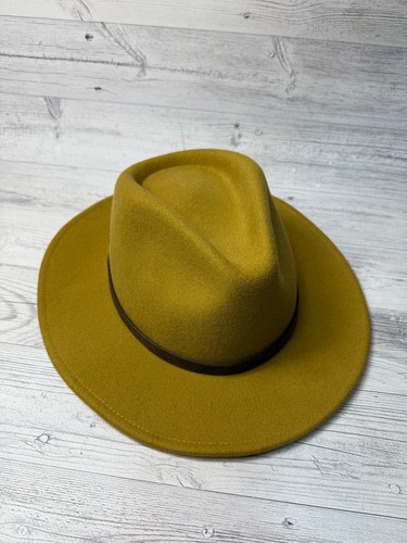 Major Wool fedora hat size L 59cm Mustard yellow - Picture 9 of 19