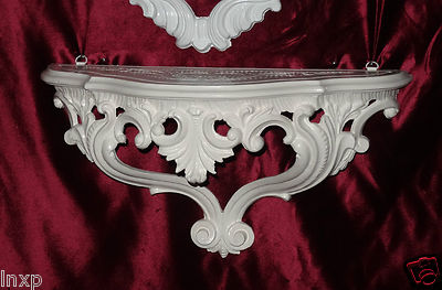 4 X ÉTAGÈRE MURALE NOIRE BAROQUE REPRO 38X20X15,5 Étagère 811 K