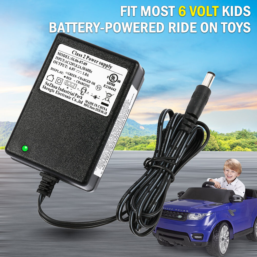 6V Battery Charger for Kids Ride On Car Toy Best Choice Products