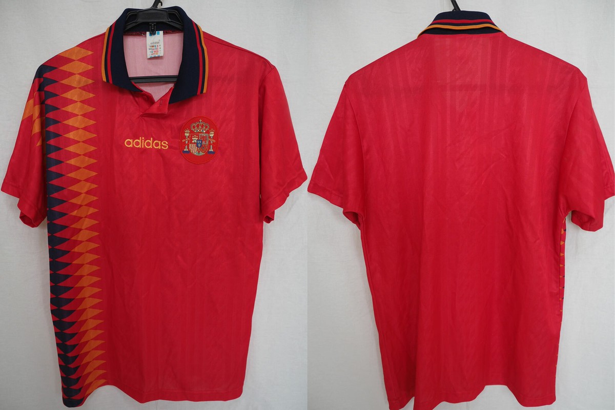 1994-1995 Spain Soccer Football Jersey Shirt Home Adidas FIFA