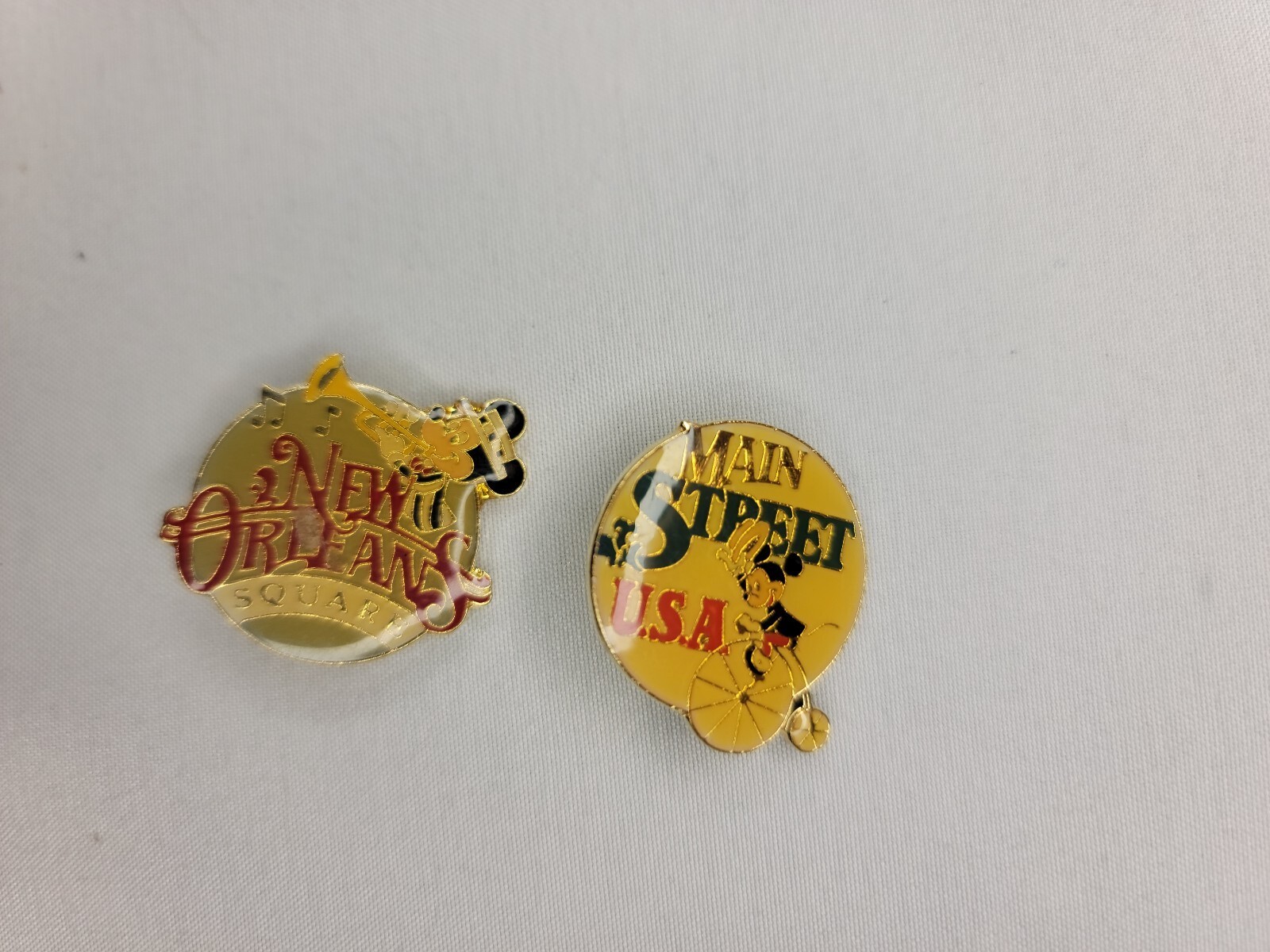 Lot 2 VTG 1985 Walt Disney Pins Main Street USA New Orleans Square