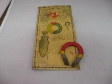 Vintage Electric Toy Set Magnet Game on Card w/ Fish Ring USA Patent Applied For