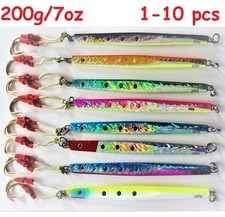 1-10 pcs 200g /7oz  Speed Vertical Butterfly Jigs Saltwater Lures 