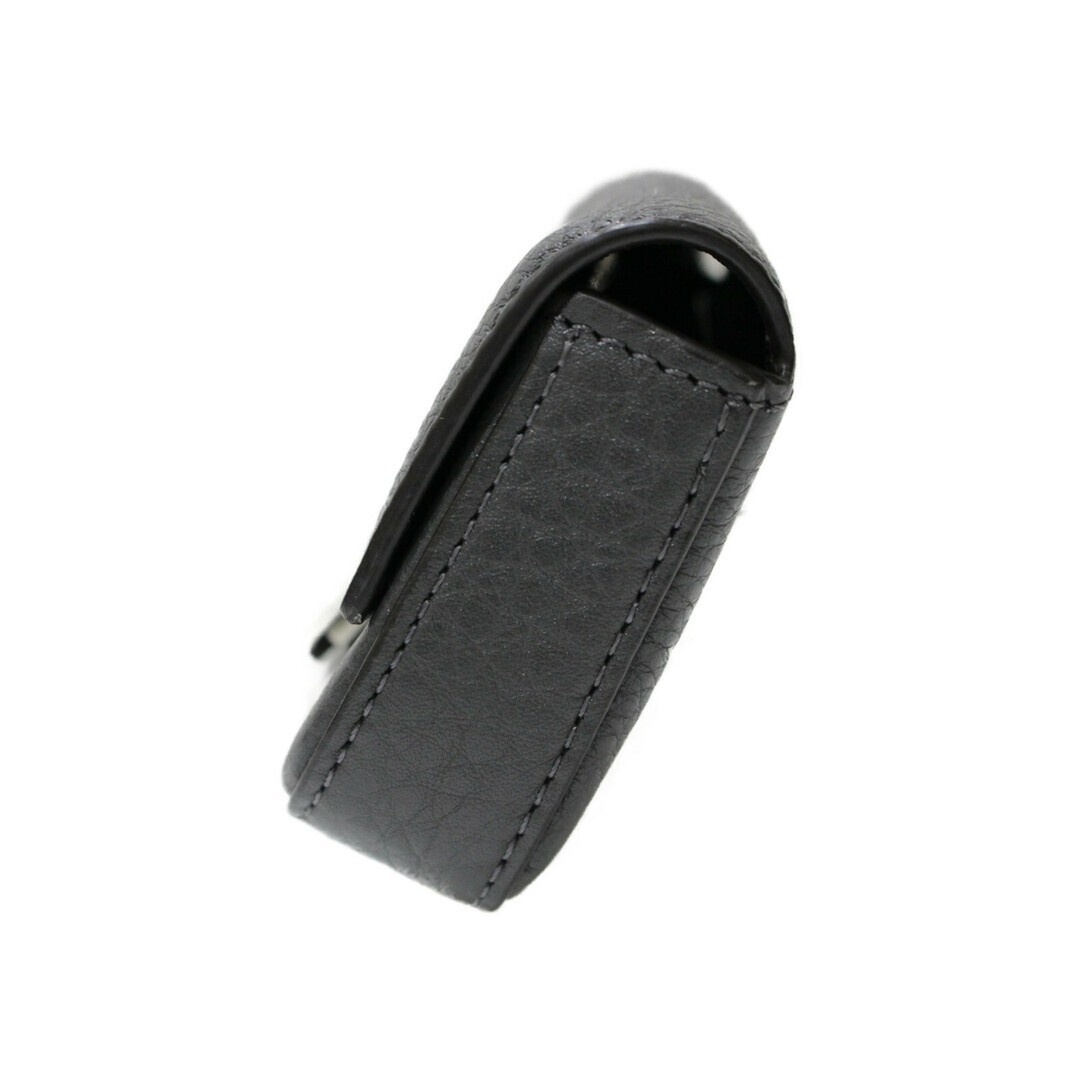 FENDI Nano Baguette Charm Keychain Gray Leather Authentic used