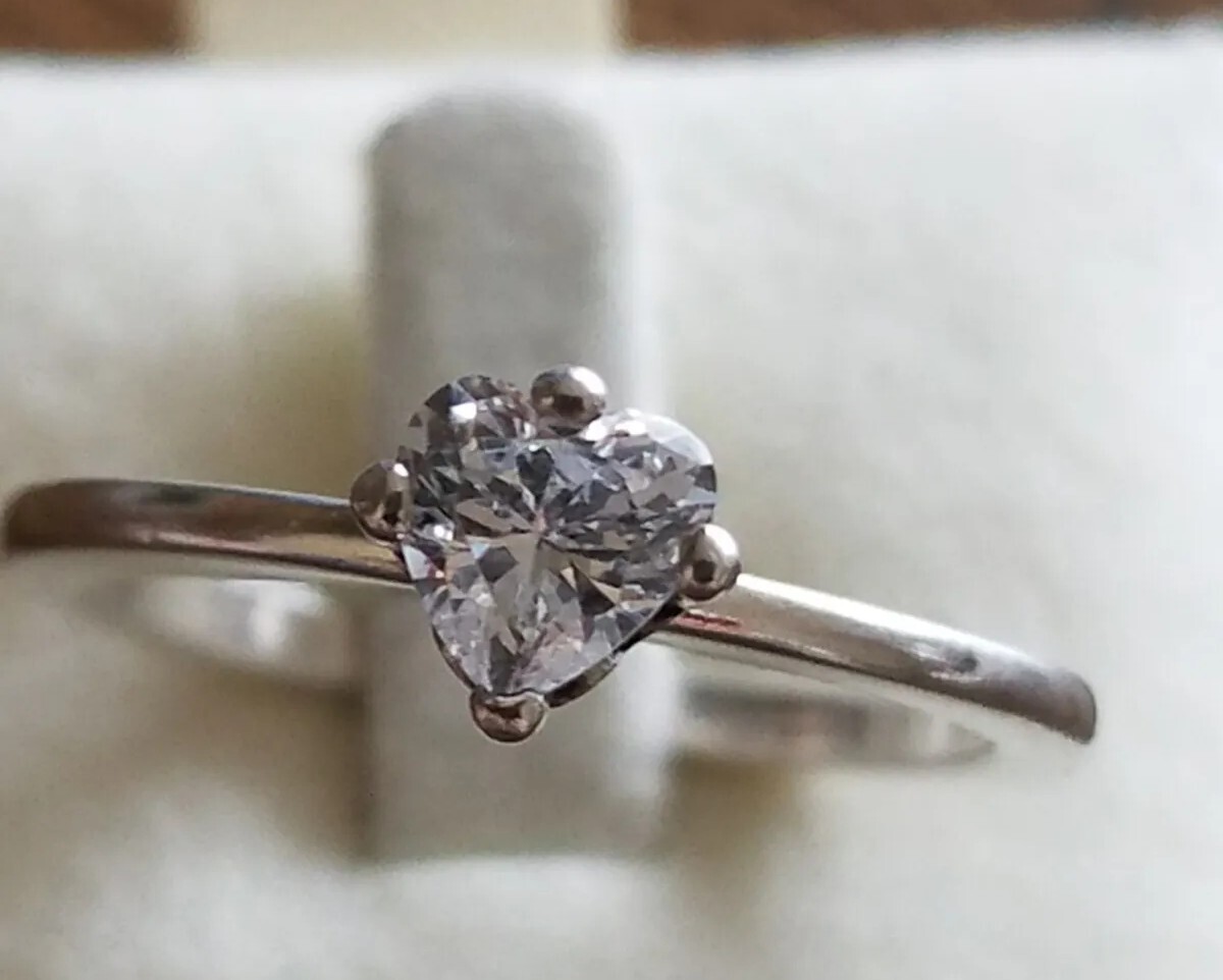 New Authentic Pandora Heart Solitaire Ring with Clear CZ