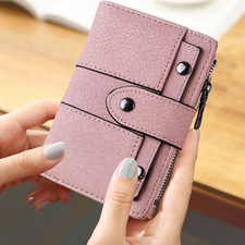 Women Wallet Leather Short Clutch Credit Card Holder Coin Purse Bifold Small Bag