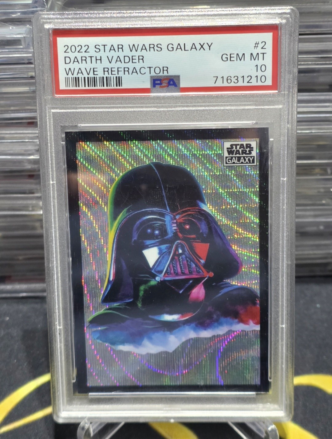 PSA 10 Darth Vader 2022 Topps Star Wars Galaxy Chrome Wave Refractor /99 #2