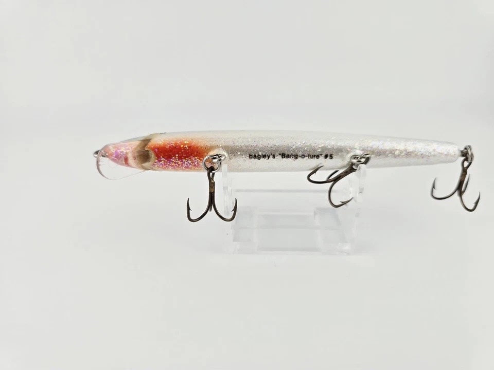 Vintage Bagley Bang-O-Lure #5 In Dazzle Blue on White (Z74) Mint! - Image 4 of 4