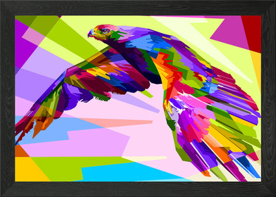 Fliegender Adler auf Pop Art Gerahmtes Wandbild Poster Leinwanddruck Bild