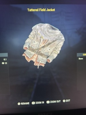 Fallout 76 Artikel! Tattered Field Jacket Xbox
