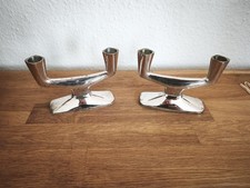 Paar Wilkens Kerzenleuchter 835 Silber 2-flammig Vintage Silberleuchter 8168