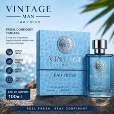 Vintage Man Eau Fresh Eau de Parfum Spray 100ml Long Lasting Fragrance