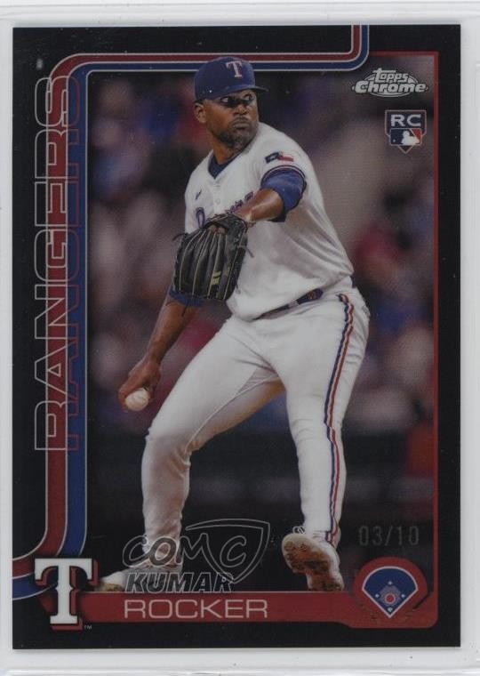 2025 Topps Chrome Black Refractor 3/10 Kumar Rocker #73 tg5