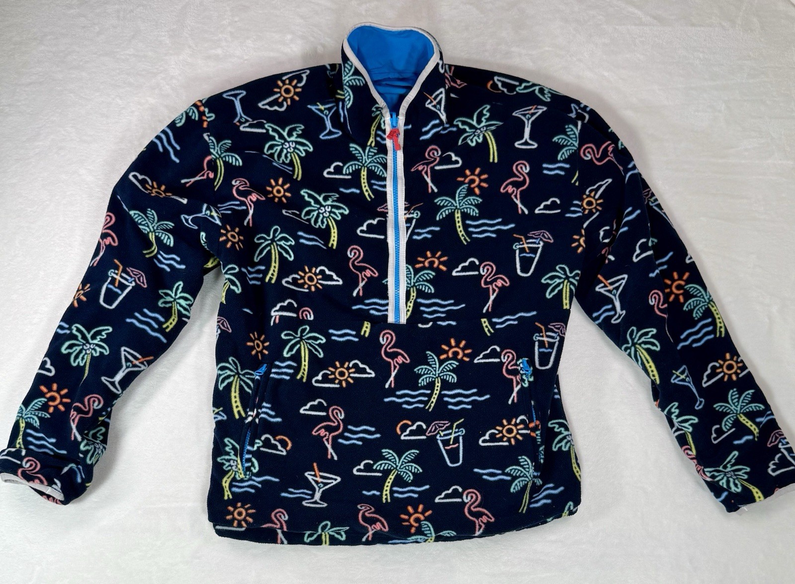 Chubbies Blue Reversible Pullover Size Medium - image 10