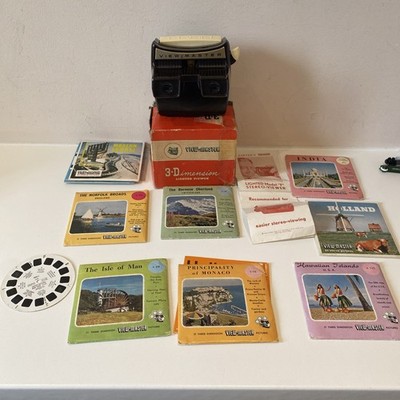 Vintage Sawyer's View-Master Model F - beleuchtete Stereoanlage mit Rollen