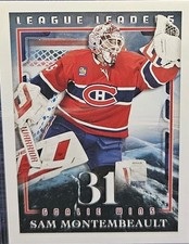 25-26 Topps Stickers Samuel Montembeault League Leaders 🚨🚨🚨 Montreal 