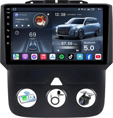 4Core 64G Car GPS Radio Stereo CarPlay AC RDS for Dodge RAM 1500 2500 2013-2018