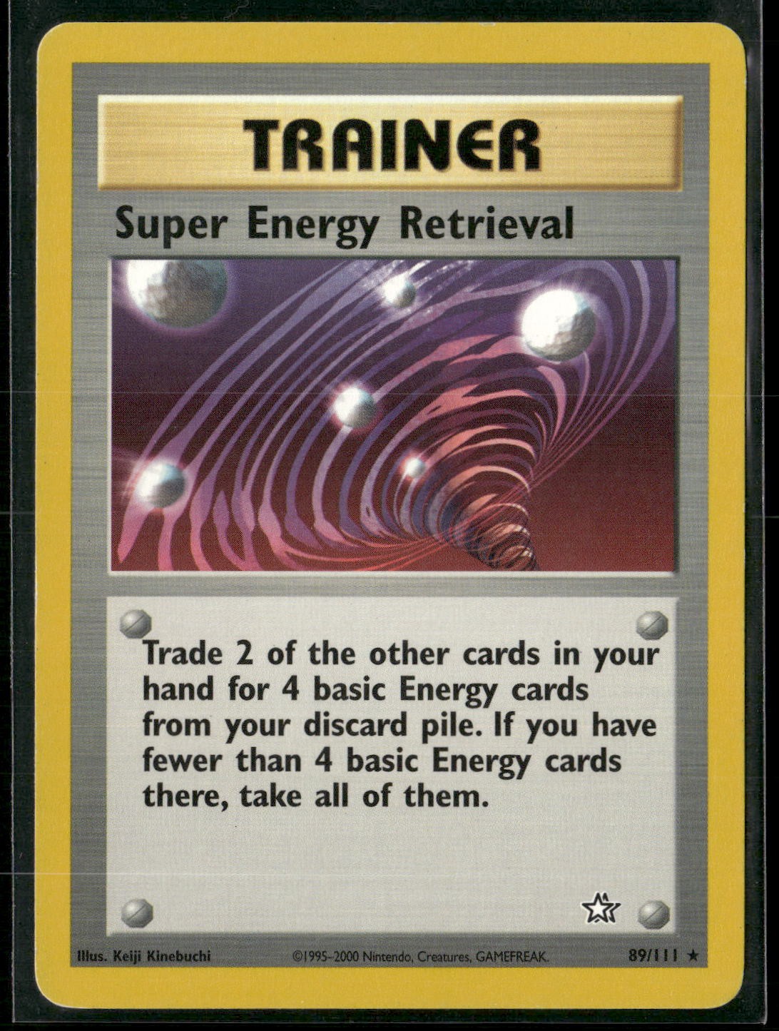 Super Energy Retrieval 89/111 Rare Neo Genesis Pokemon Lightly Played