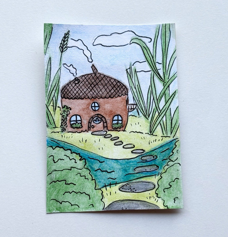 ACEO Original Art Card Watercolor