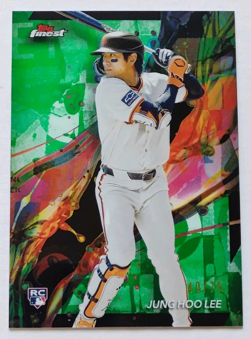 2024 Topps Finest Jung Hoo Lee Rookie Green Refractor #/75 Giants #44 RC