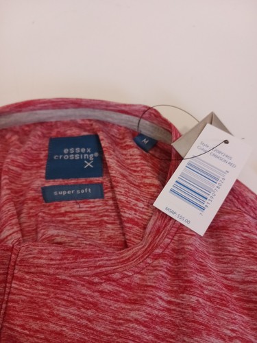 Camicia Essex Crossing Henley Uomo Med. Traspirante manica lunga elasticizzato super morbido rosso - Foto 5 di 8
