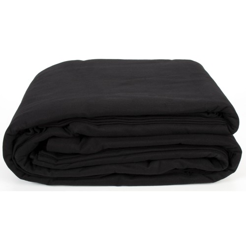 Premium Bühnenmolton 5m x 300cm 300g/qm Schwarz B1 DIN 4102 100% Baumwolle DE
