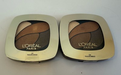 2 X L'Oreal Colour Riche Eyeshadow 240 Treasured Bronze 0.12 Oz. New Sealed