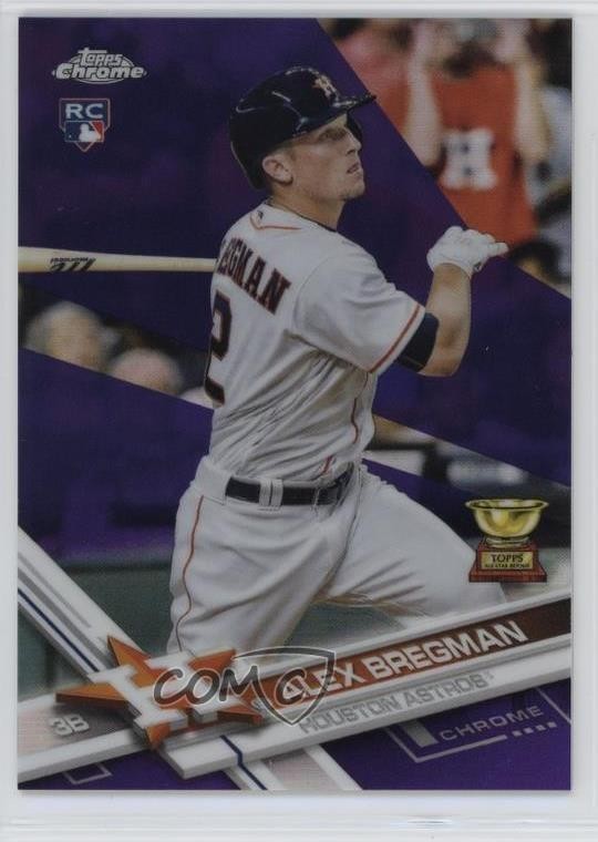 2017 Topps Chrome Purple Refractor 23/299 Alex Bregman #9 j5y