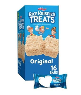 Rice Krispies Treats Original Chewy Crispy Marshmallow Squares Kids Snacks 12.