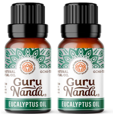 Pack of 2 GuruNanda 100 Pure Eucalyptus Essential Oil Aromatherapy 0.5 fl oz