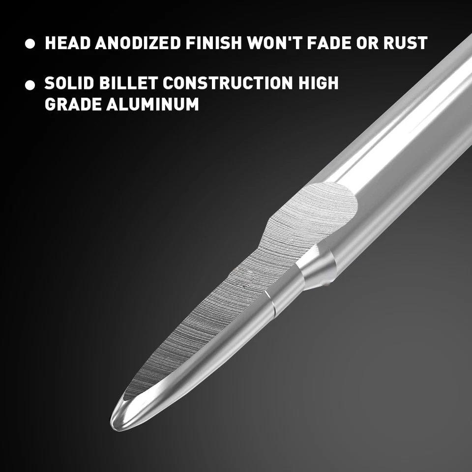 PARA FORD F250 F150 CALIBRE 50 BALA ALUMINIO ANTENA CORTA CROMO PLATA Foto 4 de 4