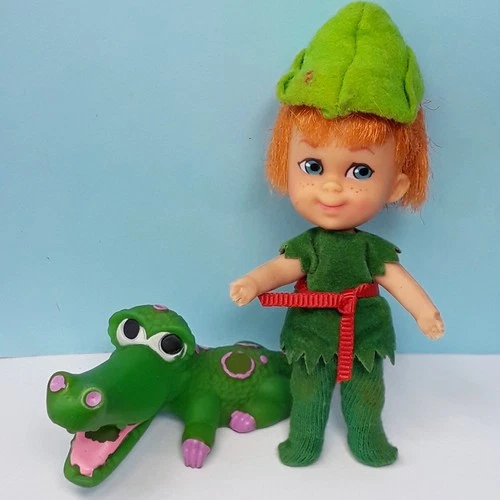 Vintage Mattel Liddle Kiddles PETER PANIDDLE Doll, Outfit, Hat, Crocodile