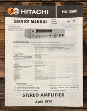Hitachi HA-3500 Amplifier  Service Manual *Original*