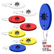 8pcs Boat Key Floating Keychain, Floating Boating Keychain PU Foam Rescue Tube