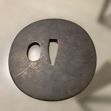 UnknownBrand Tsuba Circular Hole Design Samurai Sword Guard Metal Rare