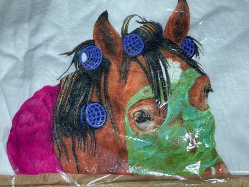 Gildan Nightmare Horse Pajama Top Sleepwear Shirt Size XL Women's White New - Picture 3 of 13