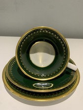 (Spode Emerald Green & Gold Bone China Tea Set