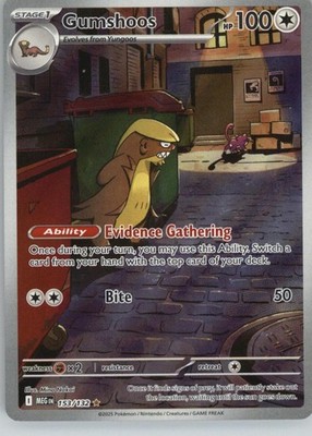 Gumshoos 153/132 Illustration Rare Mega Evolution Pokemon Near Mint