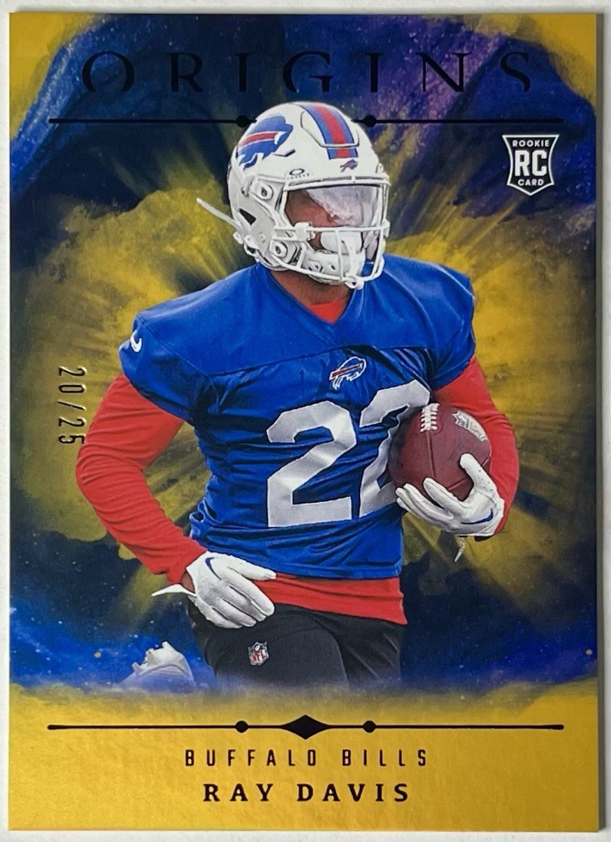 2024 Origins Football Ray Davis Rookies Holo Gold RC Rookie /25 #131 Bills SSP