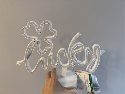 Lucky Light Up Stand Sign