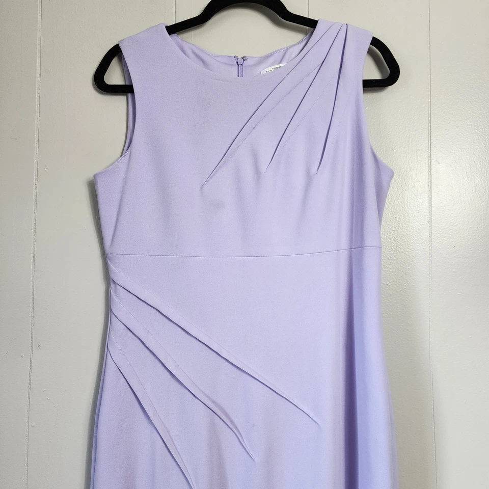 Calvin Klein Office Business Sheath Dress Lavender Purple 10 - Image 2 of 4